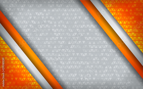 Modern abstract orange tech white with overlap background.
