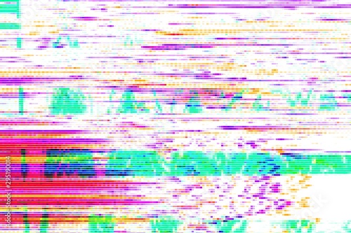 Computer digital glitch abstract background, design error. photo
