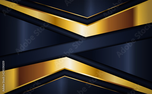 luxurious dark navy background with golden lines. elegant modern background.