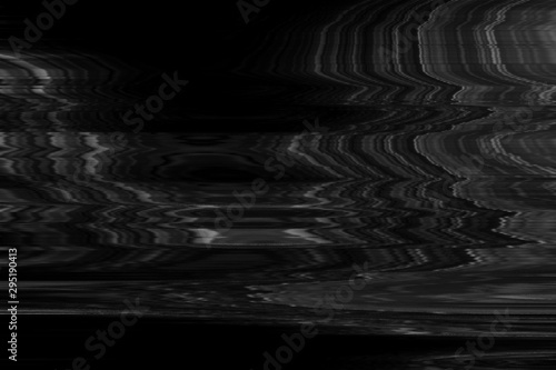 Glitch vhs monochtome noise abstract, technology interference. photo