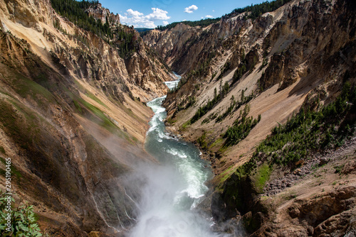 Yellowstone river at the Grand Canyon of Yellowstone