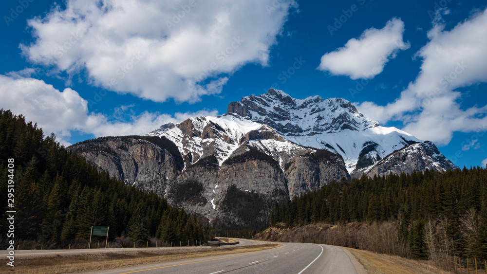 Rocky Mountains on a spring day