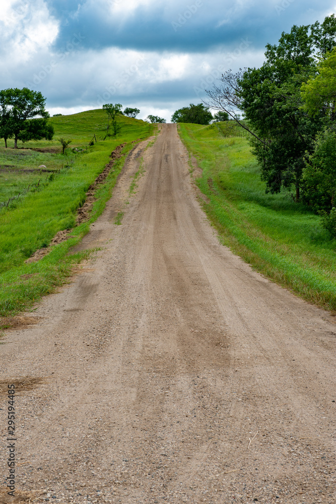 gravel road up hill