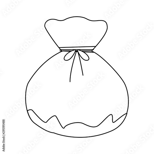 oriental lucky bag, flat design