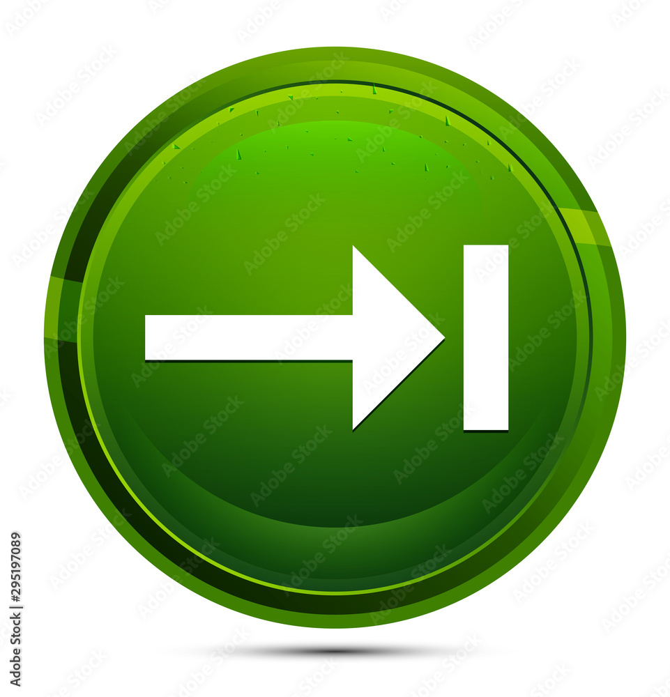 Next icon glassy green round button illustration Next icon glassy green round button illustration