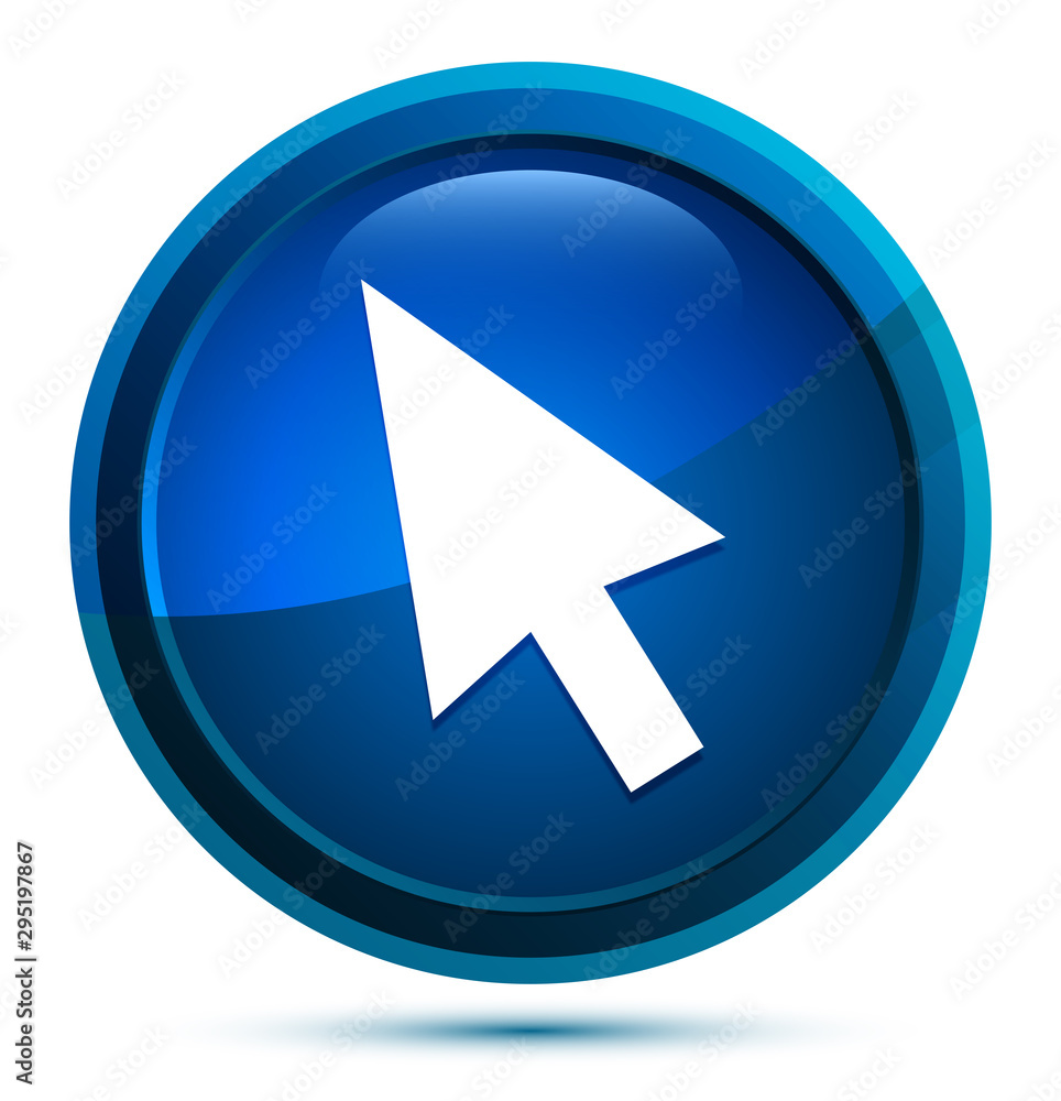 Cursor icon elegant blue round button illustration Cursor icon elegant blue round button illustration