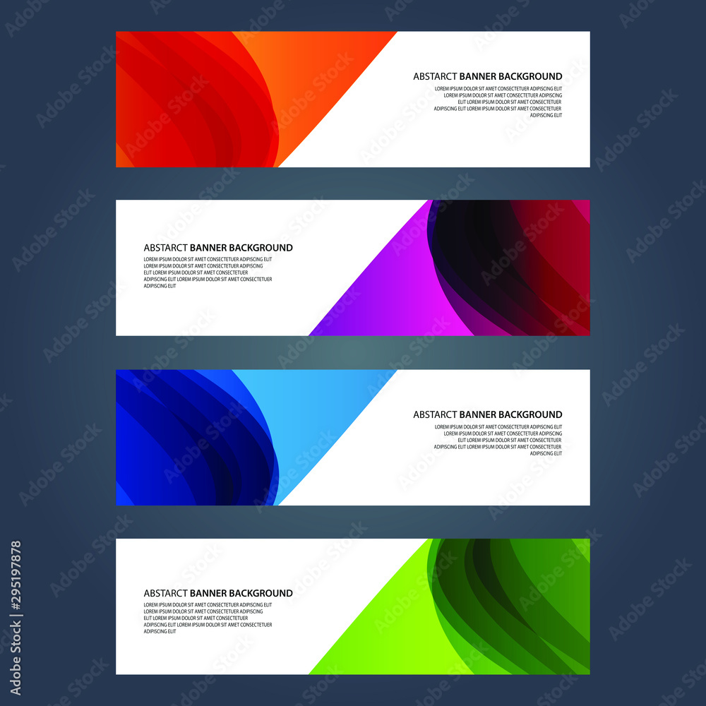 Naklejka premium Vector Abstract design banner web template