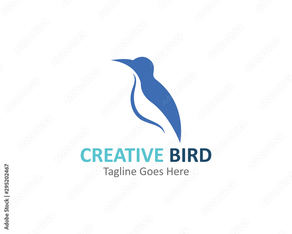 Naklejka premium Creative logo design Bird vector template icon