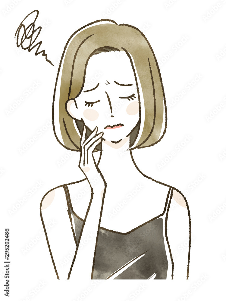 悩む女性-ストレス