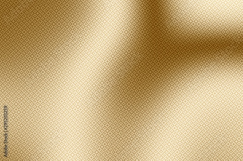Imprint golden background and gold print on shiny foil, pattern