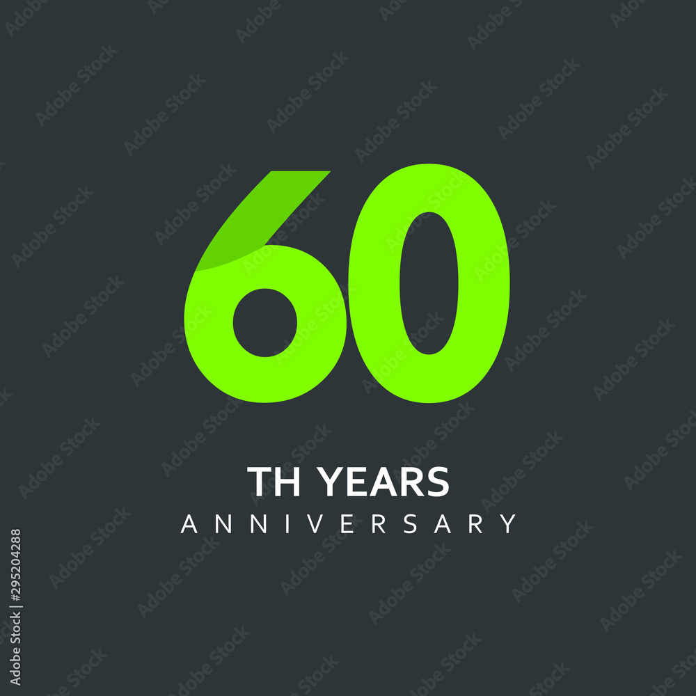 60 Year Anniversary Vector Template Design Illustration