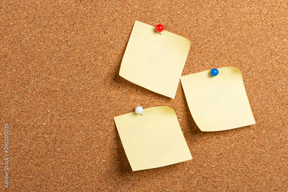 blank notes on cork board blank notes on cork board