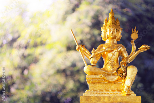 Photos Brahma God creator The destiny of all things Isolated from the white background