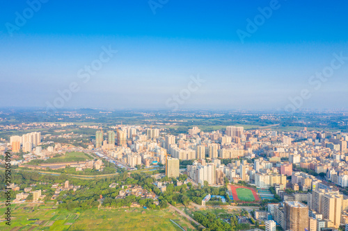 Aerial view of towns in suixi county  zhanjiang city  guangdong province  China