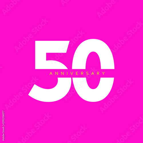 50 Year Anniversary Vector Template Design Illustration