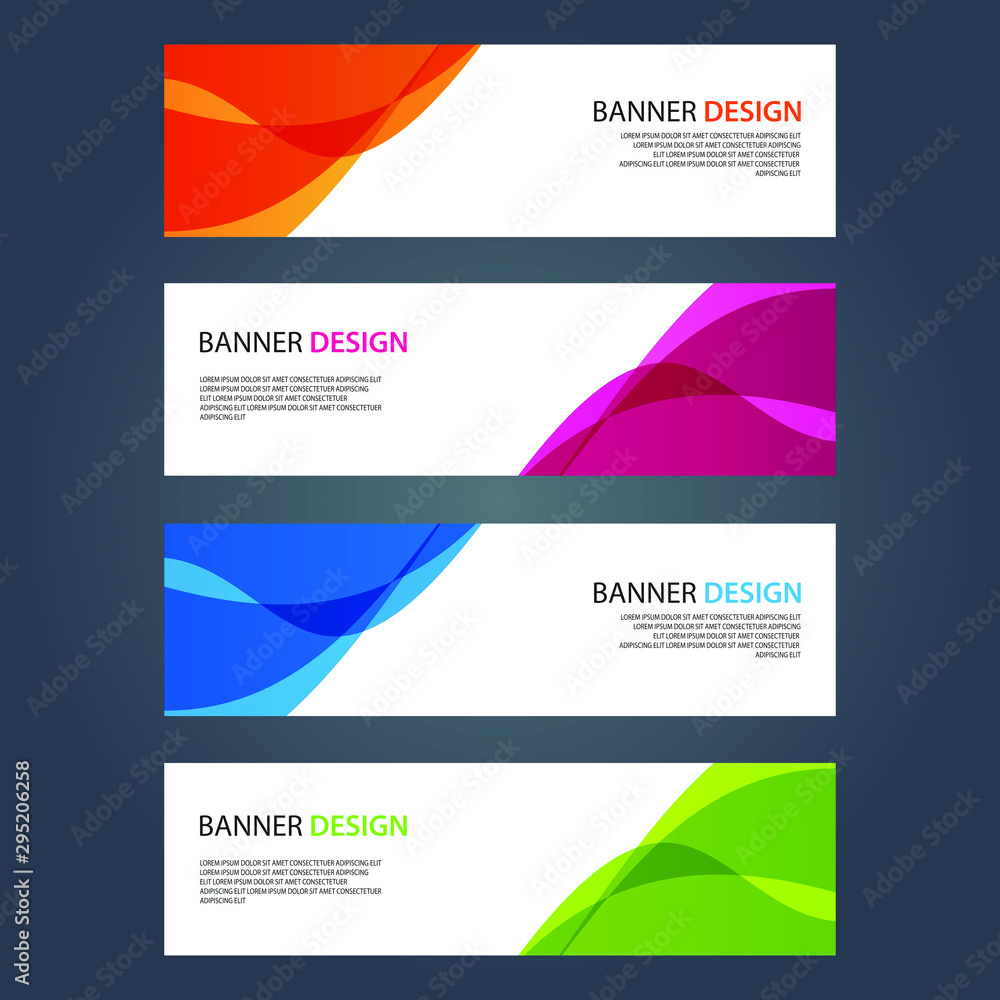 Naklejka premium Vector Abstract design banner web template