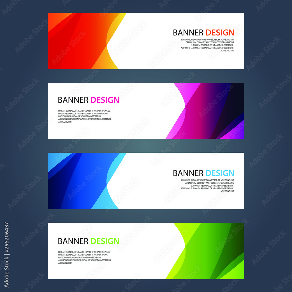 Naklejka premium Vector Abstract design banner web template