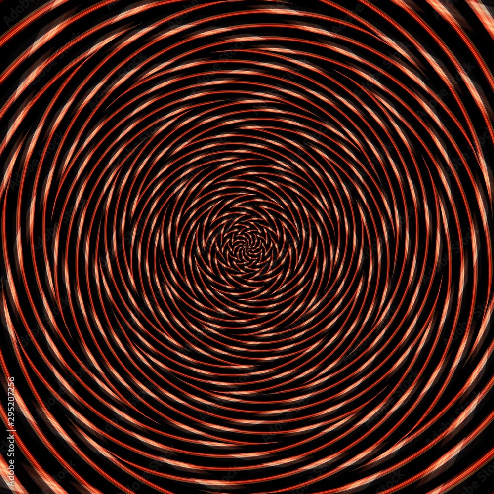 Obraz premium Illusion background spiral pattern zig-zag, hypnotic.