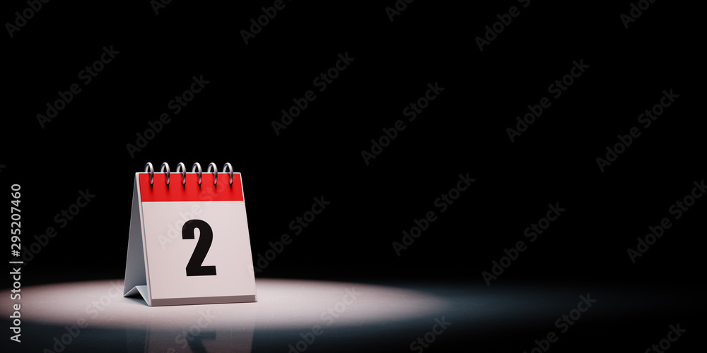 © MR - Calendar Spotlighted on Black Background, Day 2 © MR - Calendar Spotlighted on Black Background, Day 2