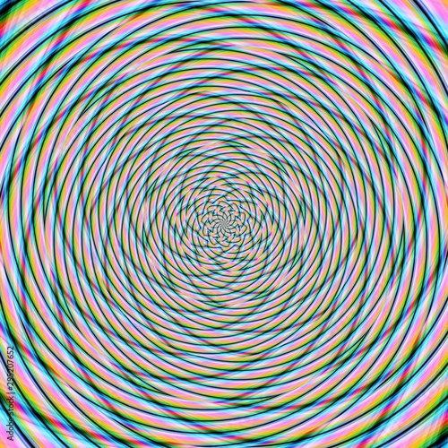 Illusion background spiral pattern zig-zag, hypnotic swirl.