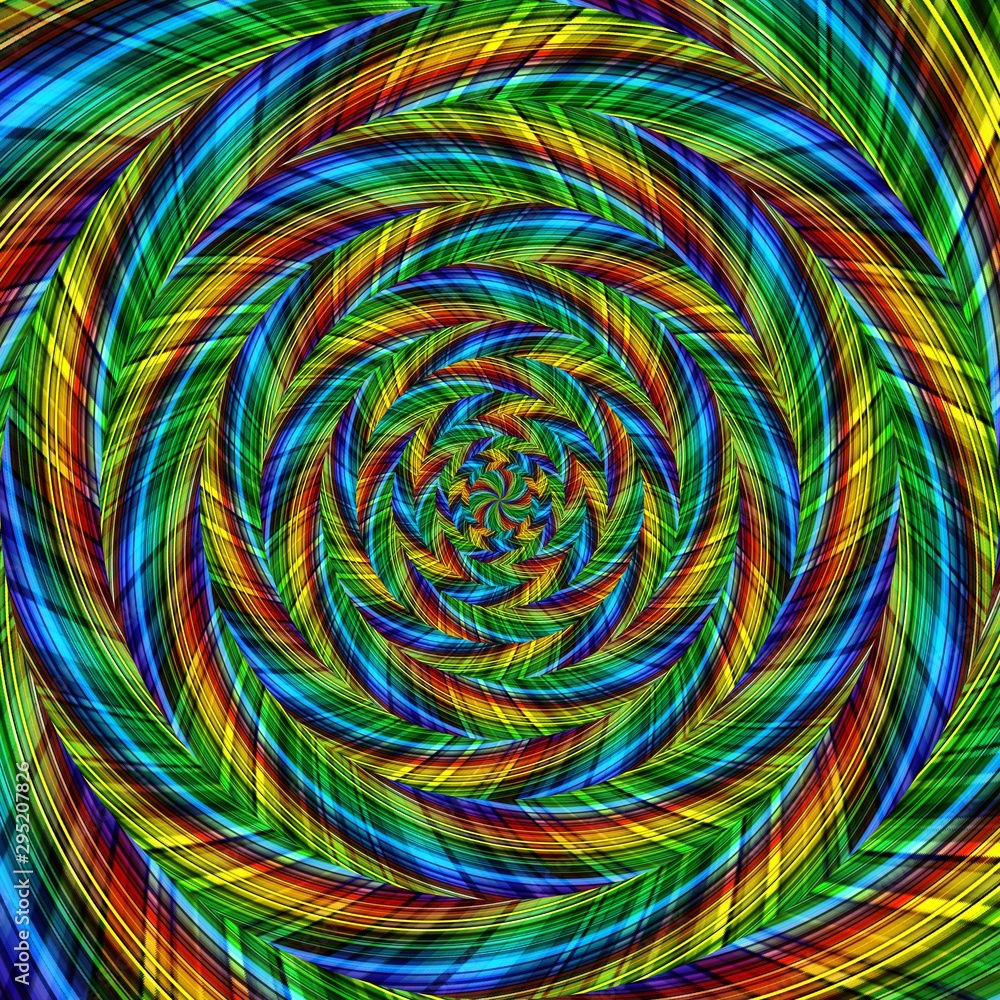 Spiral swirl pattern background abstract, illustration surreal.