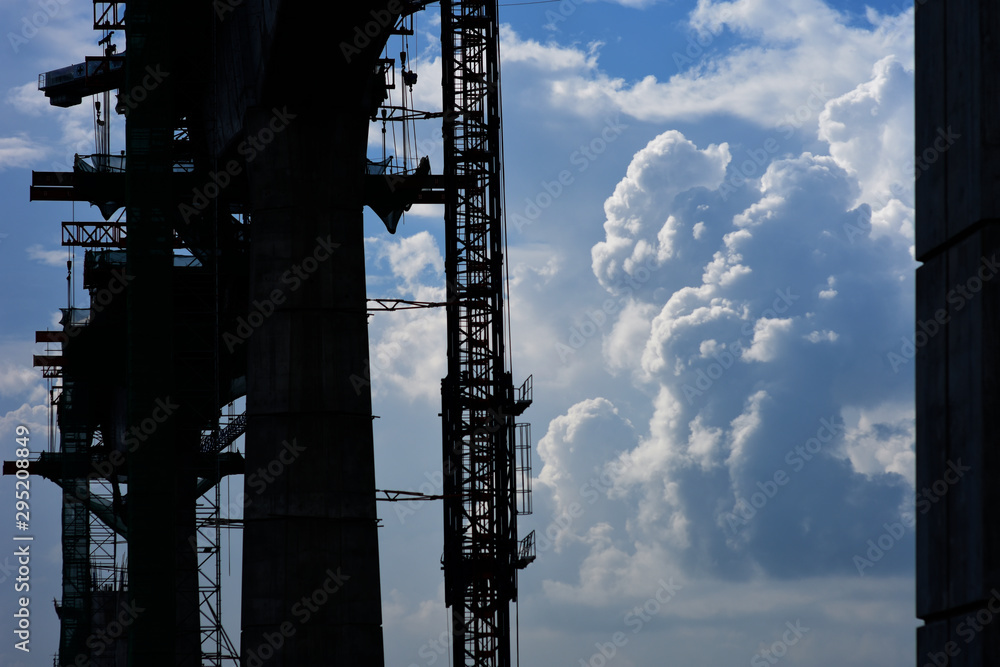 cloudy day with foreground of construction cloudy day with foreground of construction