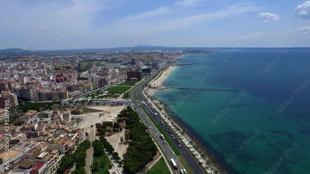 Palma de Mallorca, 4k, aerial Palma de Mallorca, 4k, aerial