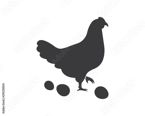 chicken logo icon vector illustration