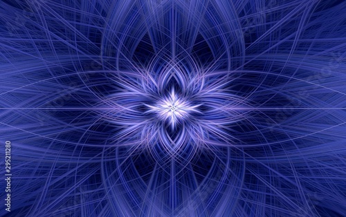 art dark blue illustration background. fractal.