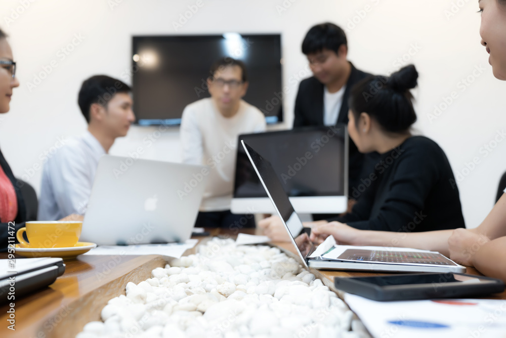 Young group are meeting for working the job success . Teamwork ,success ,helps ,meeting , business concept. Young group are meeting for working the job success . Teamwork ,success ,helps ,meeting , business concept.