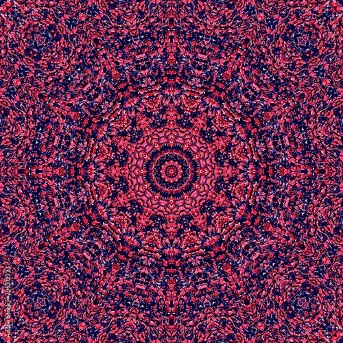 vintage pattern abstract symmetry kaleidoscope. retro multicolored.