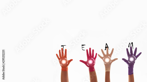 Wallpaper Mural Hands for working the job success Torontodigital.ca