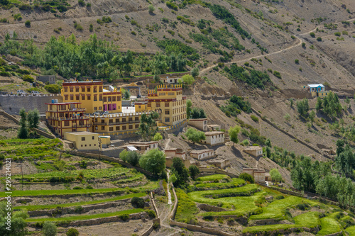 New  Monastery in Dhankar Village in Spiti Valley Himachal Pradesh India