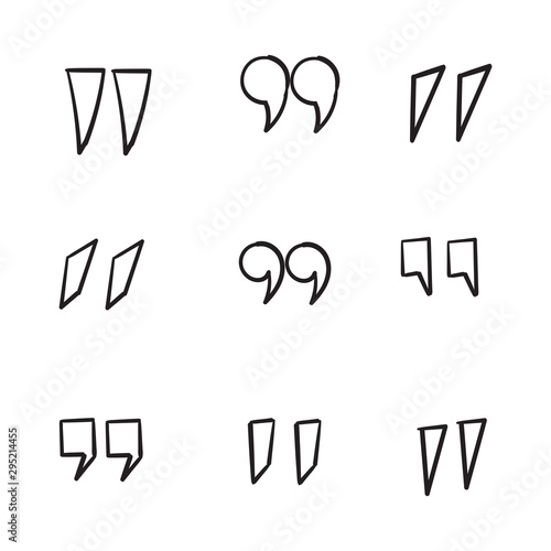 quotation mark illustration handdrawn style