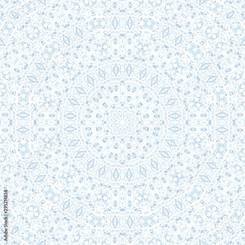 abstract blue ice pattern symmetry. seamless illustration.