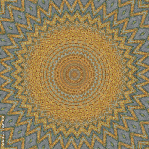 brown mirror mandala patter...