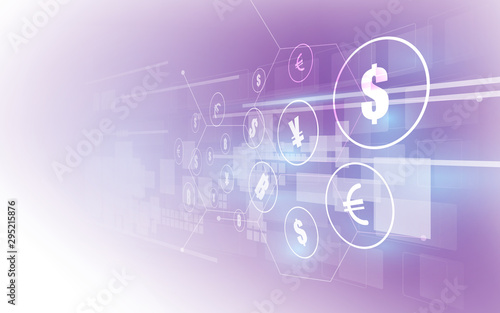 Money transfer. Global Currency. Stock Exchange. Stock vector illustration.
