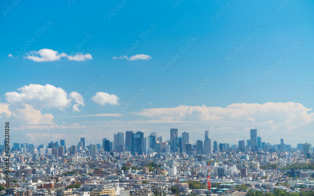 東京　新宿高層ビル群　タイムラプス　江古田方面より望む　2019年10月