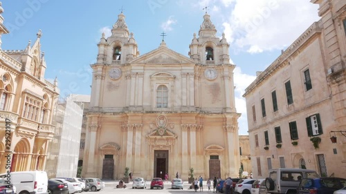 Mdina, Malta, Saint Paul cathedral facade