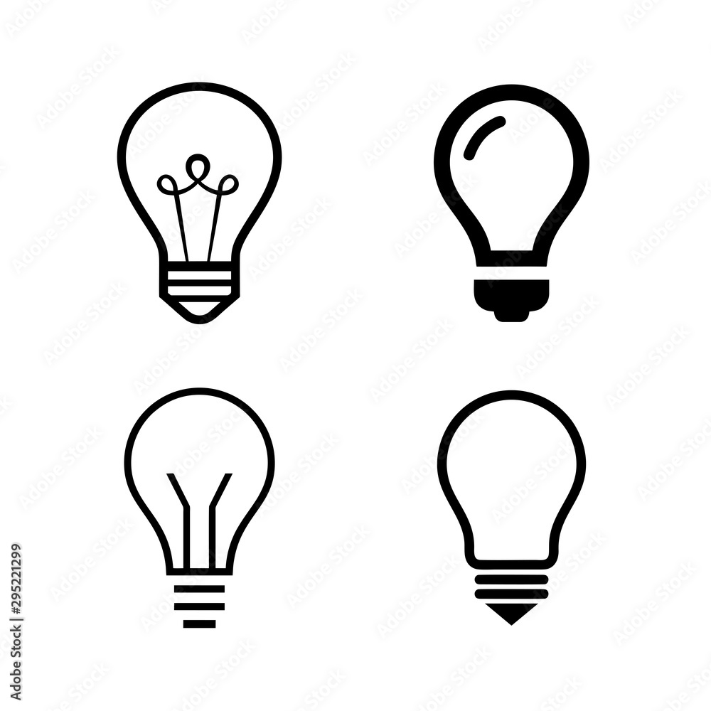 Light Bulb line icon vector, isolated on white background. Idea sign, solution, thinking concept Light Bulb line icon vector, isolated on white background. Idea sign, solution, thinking concept