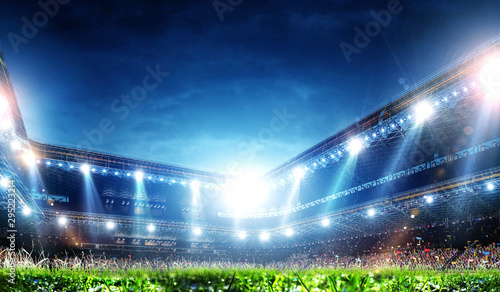 Full night football arena in lights © Sergey Nivens