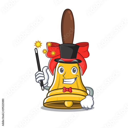 Magician christmas bells in the character shape