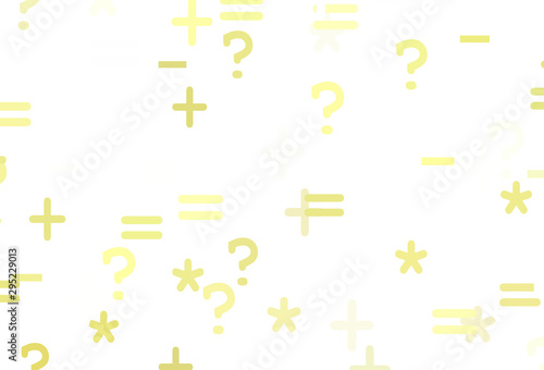 Light Yellow vector layout with algebra elements.
