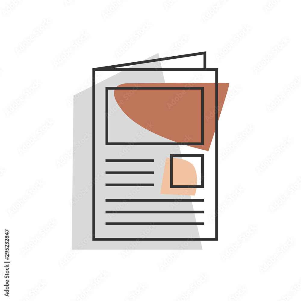 Unique style newspaper icon design Unique style newspaper icon design