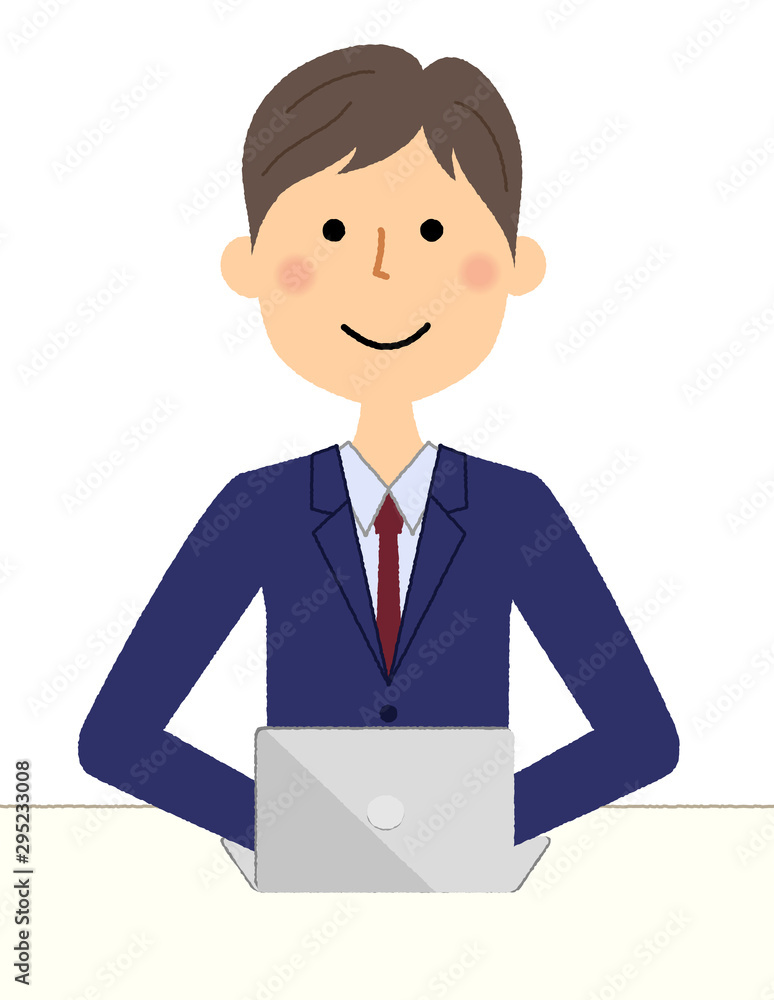 ビジネスマン　ノートPC