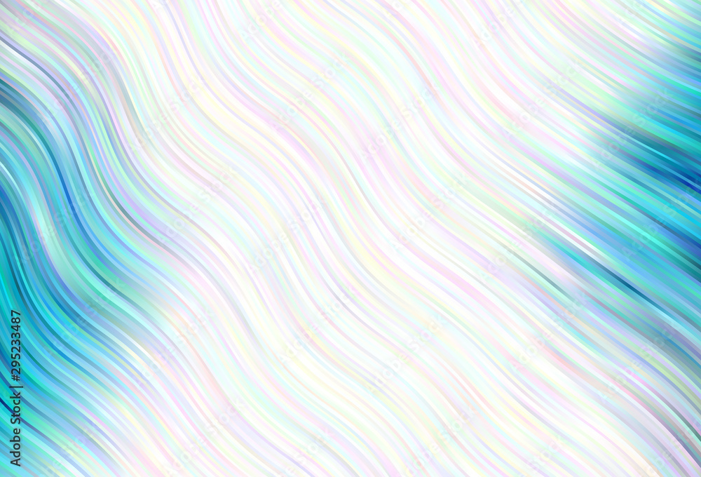 Fototapeta premium Light vector template with curved lines.