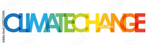 CLIMATE CHANGE colorful typography banner
