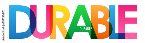 Bannière typographique vecteur DURABLE