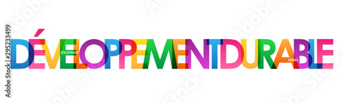 Bannière typographique vecteur DÉVELOPPEMENT DURABLE