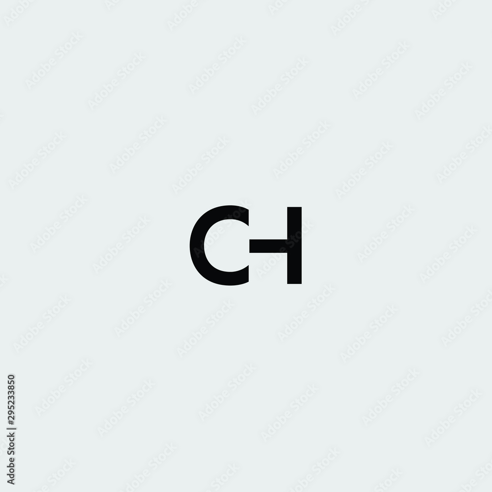CH letter logo icon vector Free